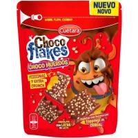 Choco flakes bañados chocolate con leche CUETARA, bolsa 100 g