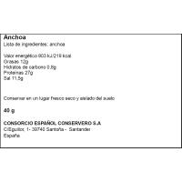 Anchoa en aceite alto oleico CONSORCIO, lata 23 g