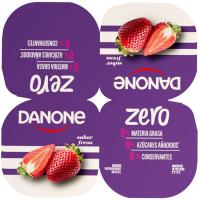 Iogurt sabor maduixa DANONE ZERO, pack 4x120 g