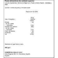 Fideo GALLO PASTAFINA, paquete 400 g