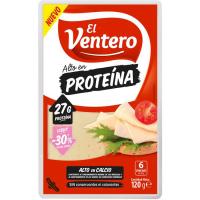 Formatge alt en proteina EL VENTER, rodanxes, safata 120 g