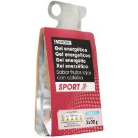 Gel energètic sabor fruits vermells EROSKI, 90 g