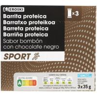 Barreta proteica sabor bombó low sugar EROSKI, caixa 105 g