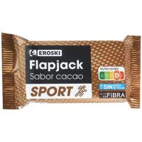 Barreta flapjack sabor cacau EROSKI, 1 ud, 50 g