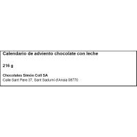 Calendario de Adviento Papá Noel SIMÓN COLL, 1 ud, 216 g
