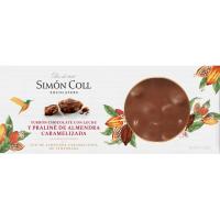 Turrón de chocolate y praliné de almendra SIMÓN COLL, caja 250 g
