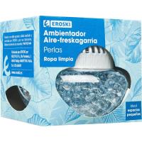 Ambientador de perlas para ropa limpia EROSKI, tarro 110 g
