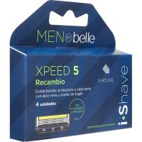 Carregador d'afaitat 5 fulles MEN BY BELLE, recanvi 4 u