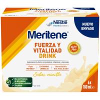 Beguda de xocolata força i vitalitat MERITENE, pack 6x180 ml