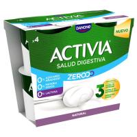 Yogur triple zero natural ACTIVIA, pack 4x120 g