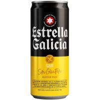 Cervesa sense gluten ESTRELLA GALICIA, lata 33 cl