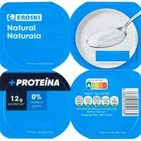 Yogur natural proteína EROSKI, pack 4x120 g