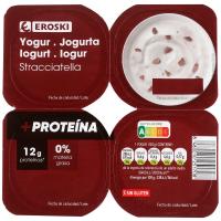 Yogur stracciatella proteína EROSKI, pack 4x120 g
