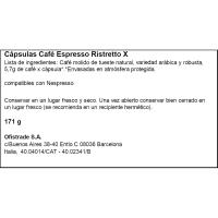 Café Espresso Ristretto comp. Nespresso LAVAZZA, caja 30 uds