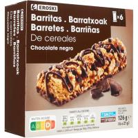 Barretes cereal xocolata 6 u EROSKI, 126 g