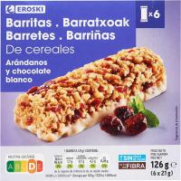 Barretes cereal nabius 6 u EROSKI, 126 g