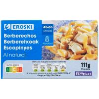Escopinyes 45/65 peces EROSKI, llauna 63 g