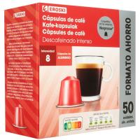 Café espresso descafeinado comp. Nespresso EROSKI, caja 50 uds