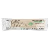 Set de cubiertos y servilleta MS, pack 1 ud