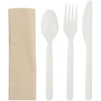 Set de cubiertos y servilleta MS, pack 1 ud
