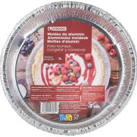Molde de aluminio redondo 1 litro EROSKI, pack 12 uds