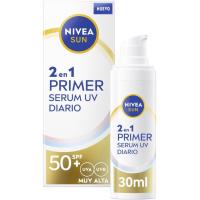 Serum facial solar 2n1 FP50+ NIVEA, dosificador 30 ml