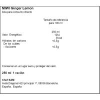Refresc de kombucha sabor fruits sabor gingebre-llimona MIWI, llauna 25cl