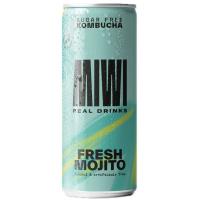 Refresc de kombucha sabor mojito MIWI, llauna 25cl