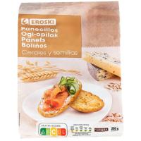 Panets multicereals EROSKI, bossa 250 g