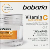 Crema facial vitamina C BABARIA, tarro 50 ml