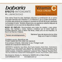 Crema facial vitamina C BABARIA, tarro 50 ml