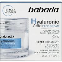 Crema facial ácido hialurónico BABARIA, tarro 50 ml