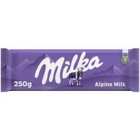 Chocolate con leche MILKA, tableta 250 gr