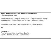 Agua mineral natural FONTSENY, garrafa 8 litros