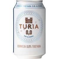 Cerveza tostada 0,0 TURIA, lata 33 cl