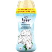 Perlas Frescor de Algodón LENOR ESTOPABLES, botella 195 ml