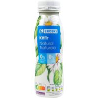 Quefir líquid 0% natural EROSKI, ampolla 250 g
