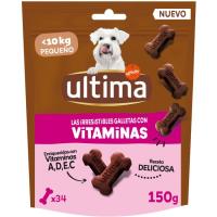 Snack per a gos dog mini galetes vitamines ULTIMA, paquet 150 g