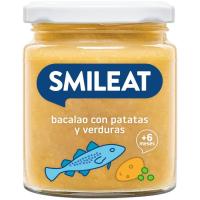 Tarrito bacalao patata verduras SMILEAT, tarro 230 g