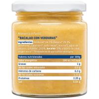 Tarrito bacalao patata verduras SMILEAT, tarro 230 g