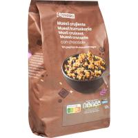 Musli cruixent amb xocolata EROSKI, bossa 500 g