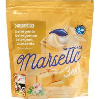 Detergente en cápsulas 3n1 Marsella EROSKI, bolsa 24 dosis Detergente en cápsulas 3n1 Marsella EROSKI, bolsa 24 dosis