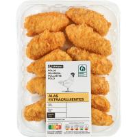 Alas de pollo crujientes EROSKI, bandeja aprox. 500 g