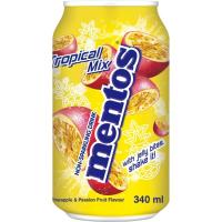 Refresco sin gas tropical MENTOS, 34 cl.