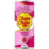 Refresco sabor frambuesa y nata CHUPA CHUPS, 25 cl.