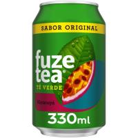 Refresc de te verd amb maracujà FUZE TEA, llauna 33 cl