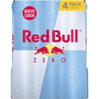 Beguda energètica sense sucre RED BULL, pack 4 x 25 cl