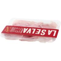 Jamón cocido extra 50% duroc 98% cárnico LA SELVA, bandeja 90 g
