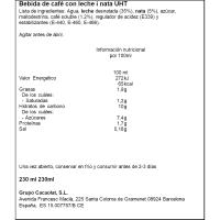 Café frío latte para llevar CACAOLAT, vaso 230 ml