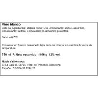 Vino blanco D.O. Penedes MASIA 1187, botella 75 cl